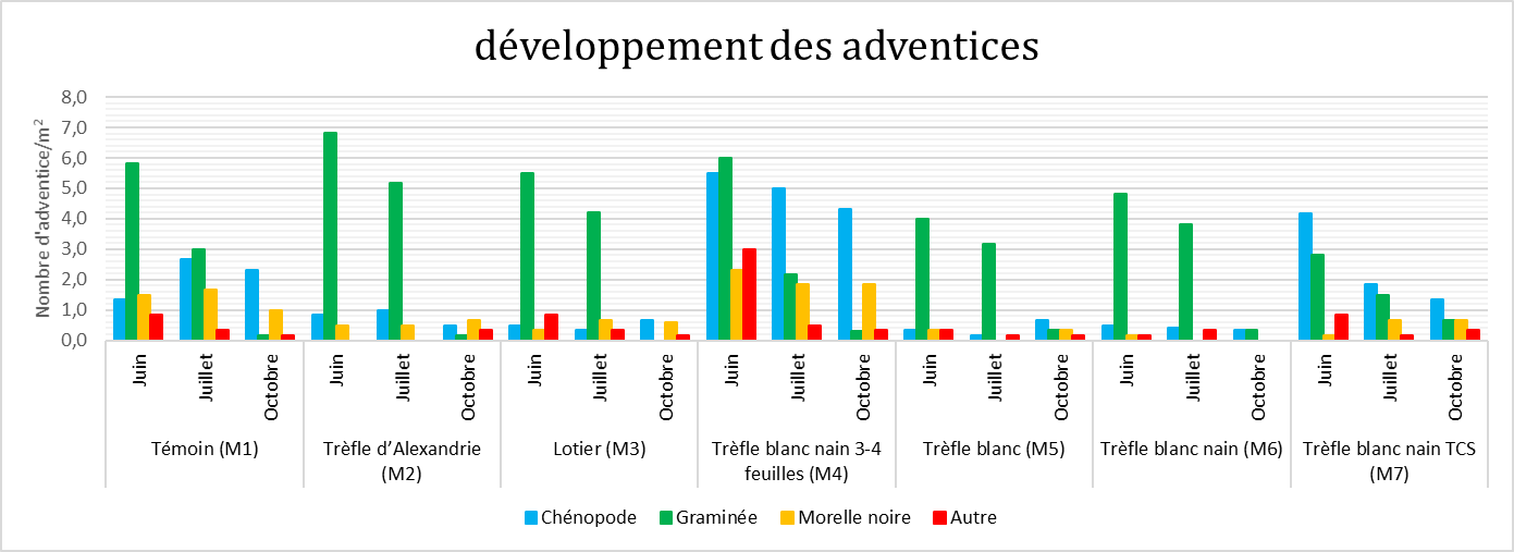 Developpement des adventices